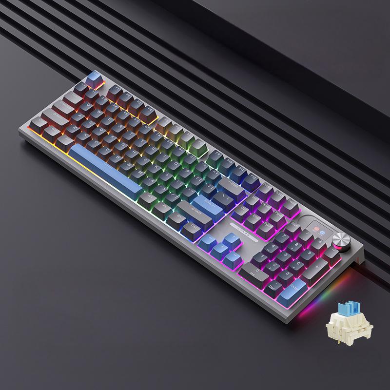 680K chỉ trong tuần này!!LANGTU LT98 Bàn phím cơ yên tĩnh switch Air-sea , 24 chế độ đèn RGB, núm xoay âm lượng, màn hình hiển thị!