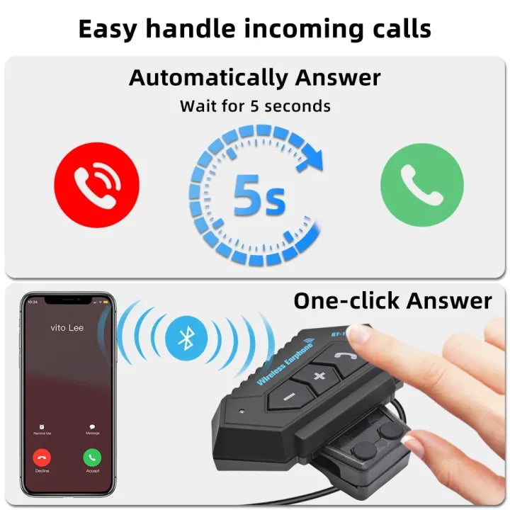 Tai nghe bluetooth mũ bảo hiểm E12 mới nhất, hỗ trợ Android & iPhone. Chống nước IP67, tích hợp micro, hỗ trợ điều khiển bằng giọng nói, ship từ Hồ Chí Minh