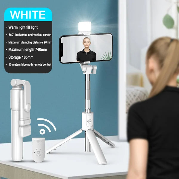 Gậy chụp ảnh tự sướng Bluetooth không dây 6 trong 1 mới nhất 2023 (COD)