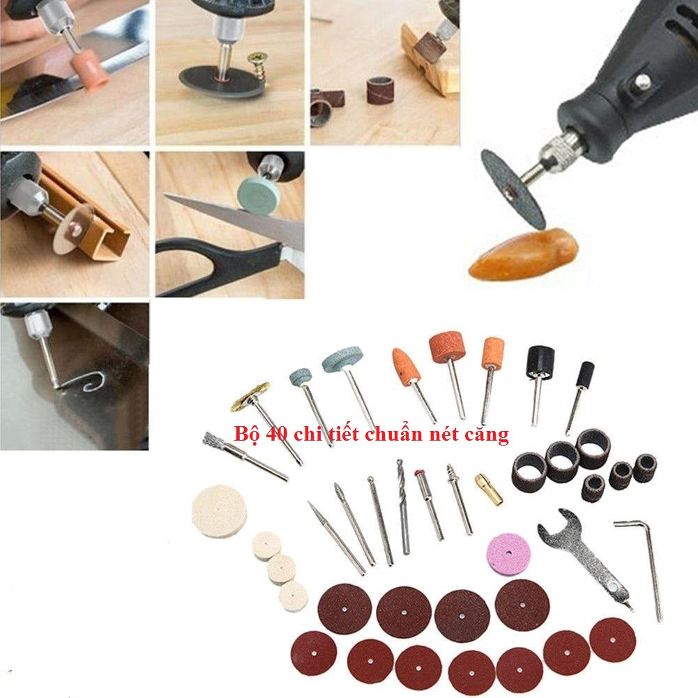 Máy mài điện nhỏ gia dụng 12V dùng để khoan, khắc, đánh bóng, cắt Tất cả đều có sẵn, kèm 25 loại mũi khoan