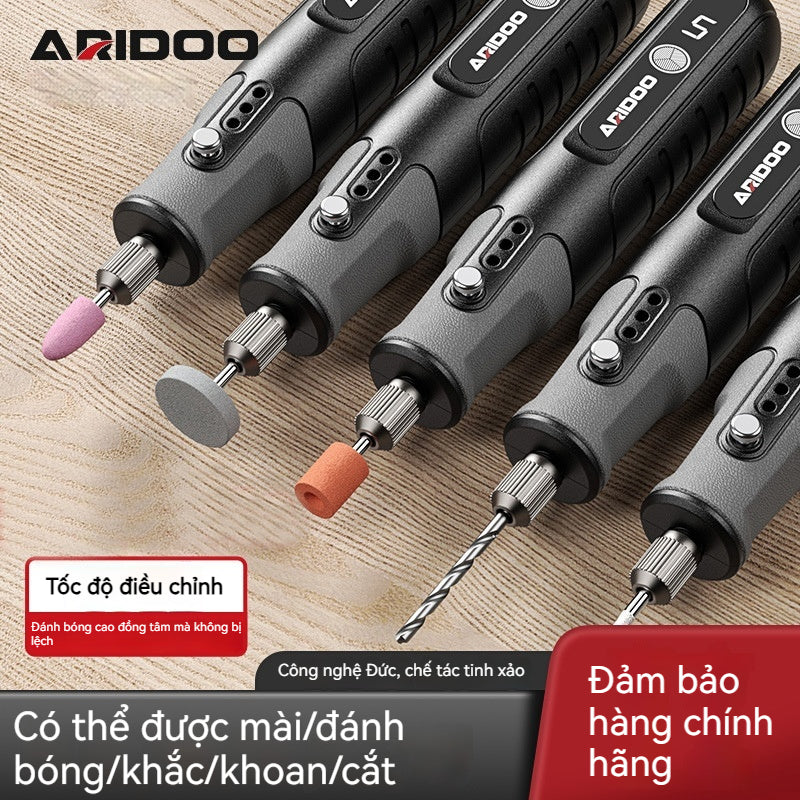Máy mài điện nhỏ gia dụng 12V dùng để khoan, khắc, đánh bóng, cắt Tất cả đều có sẵn, kèm 25 loại mũi khoan