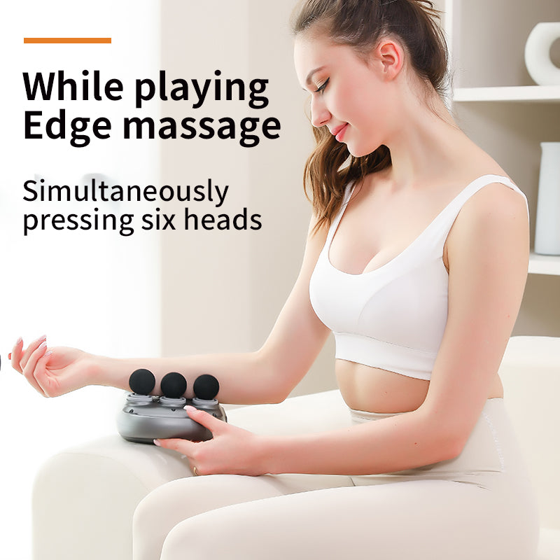 Máy massage 6 đầu phiên bản mới 2025, mô phỏng động tác massage như người thật. 9 chế độ tùy chỉnh