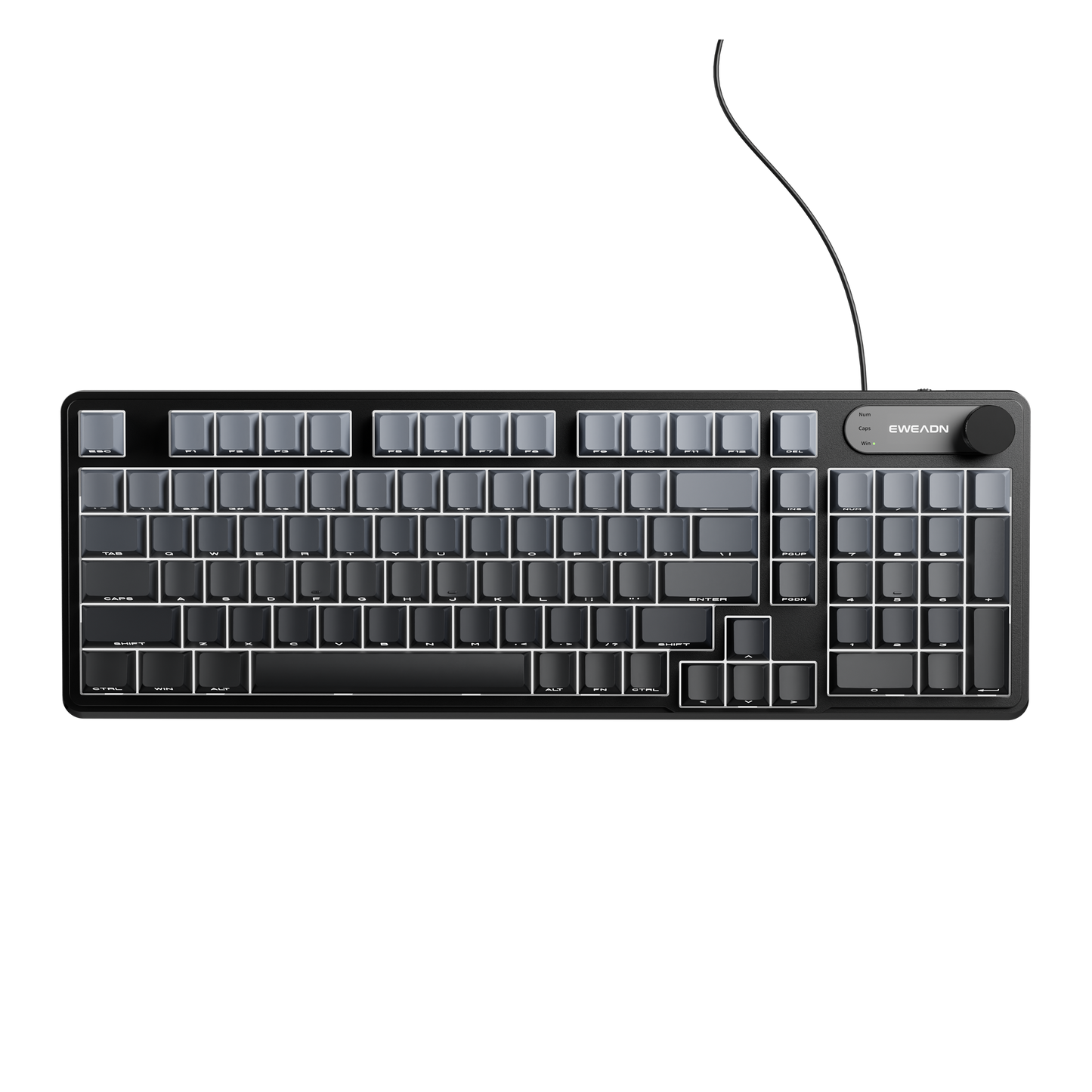 Ưu đãi đặc biệt hôm nay 680K！ Bàn phím EWEADN V102 PRO cơ keycap khắc bên màu chuyển sắc, mẫu mới 2025, hỗ trợ kết nối không dây. Switch đỏ gõ êm