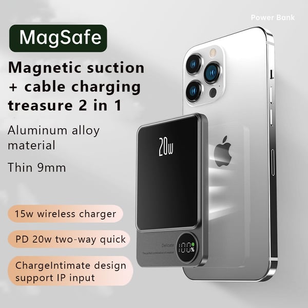 Giá đặc biệt hôm nay là 290K miễn phí vận chuyển! Besaus Magsafe Powerbank - Tặng kèm dây sạc có 3 loại cổng kết nối.