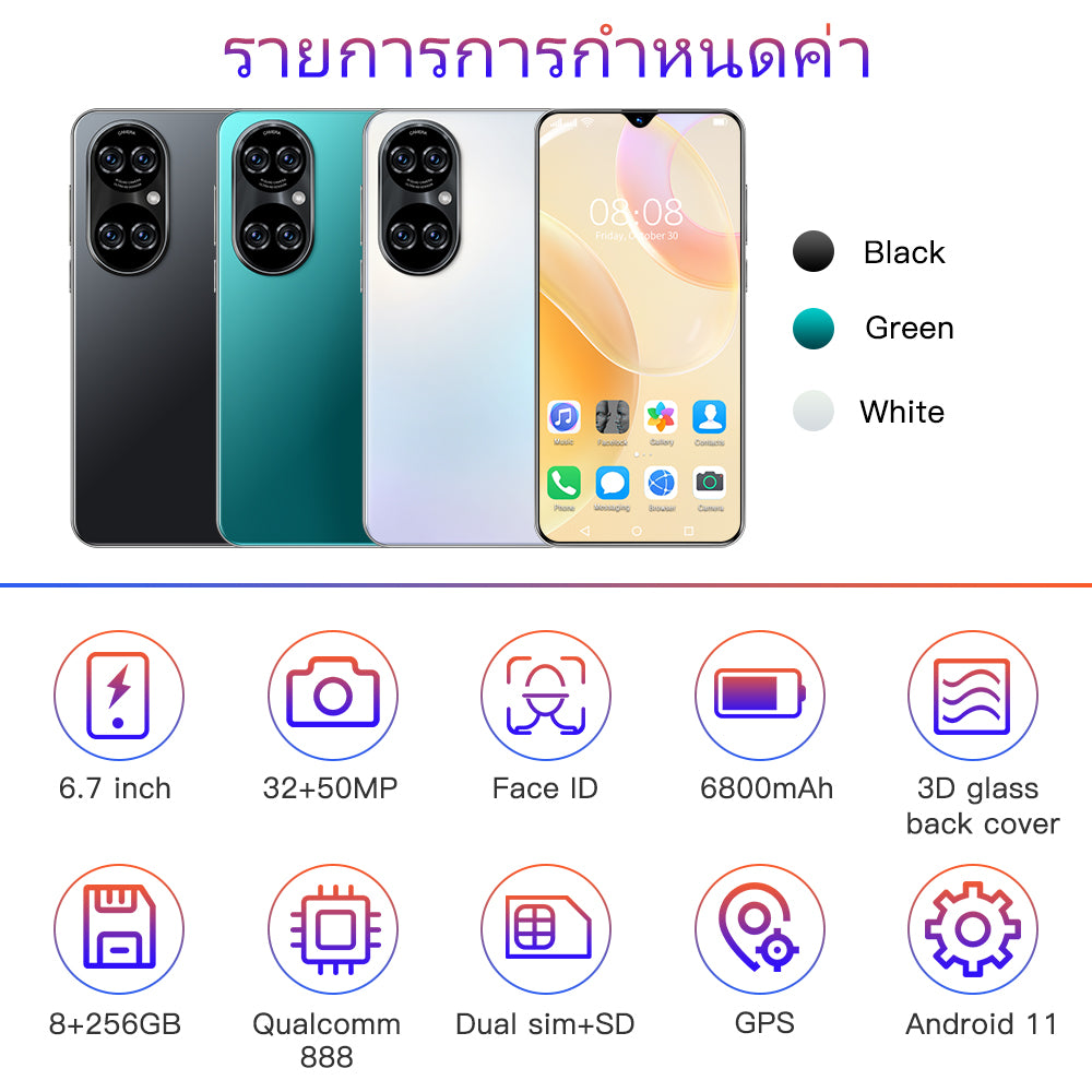 2021 ล่าสุด P50 Pro เวอร์ชั่นสากล ลดล้างสต๊อก