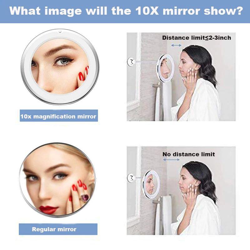 10x Magnifying Magic Makeup Mirror