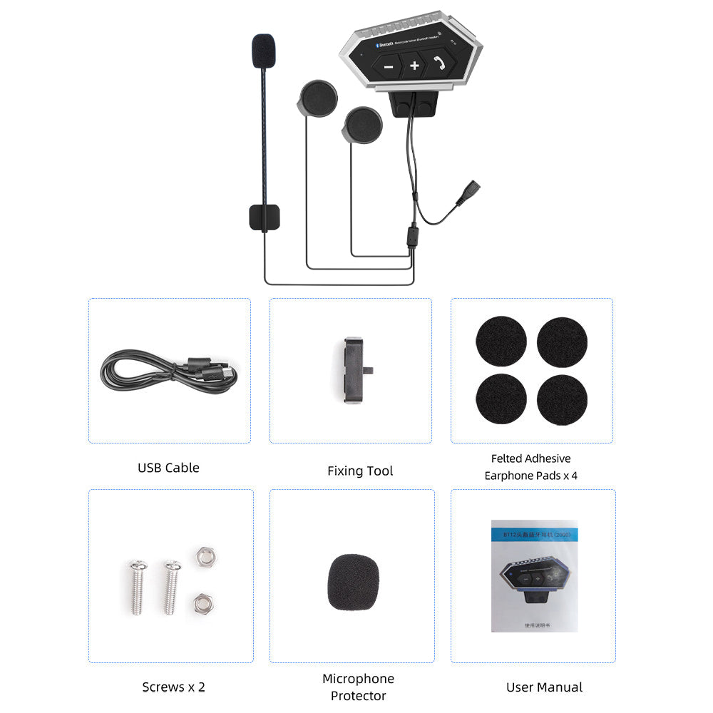 Tai nghe bluetooth mũ bảo hiểm E12 mới nhất, hỗ trợ Android & iPhone. Chống nước IP67, tích hợp micro, hỗ trợ điều khiển bằng giọng nói, ship từ Hồ Chí Minh